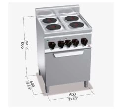 Bertos Cocina Plus 600 + Horno E6P4+FE1