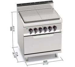 Bertos Cocina Macros 700 Placa Radiante E7TP+FE