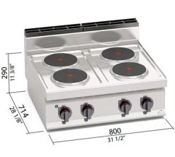 Bertos Cocina Macros 700 Sobremesa E7P4B