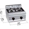 Bertos Cocina Plus 600 High Power G6F2BH6 -Buffalo Ventas bertos cocina gas 600 sobremesa high 02