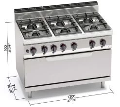 Bertos Cocina Macros 700 Horno High Gas G7F6
