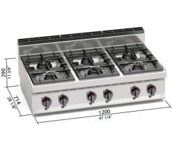 Bertos Cocina Macros 700 Sobremesa High G7F6B