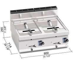 Bertos Freidora A Gas Macros 700 Turbo GL10+10B