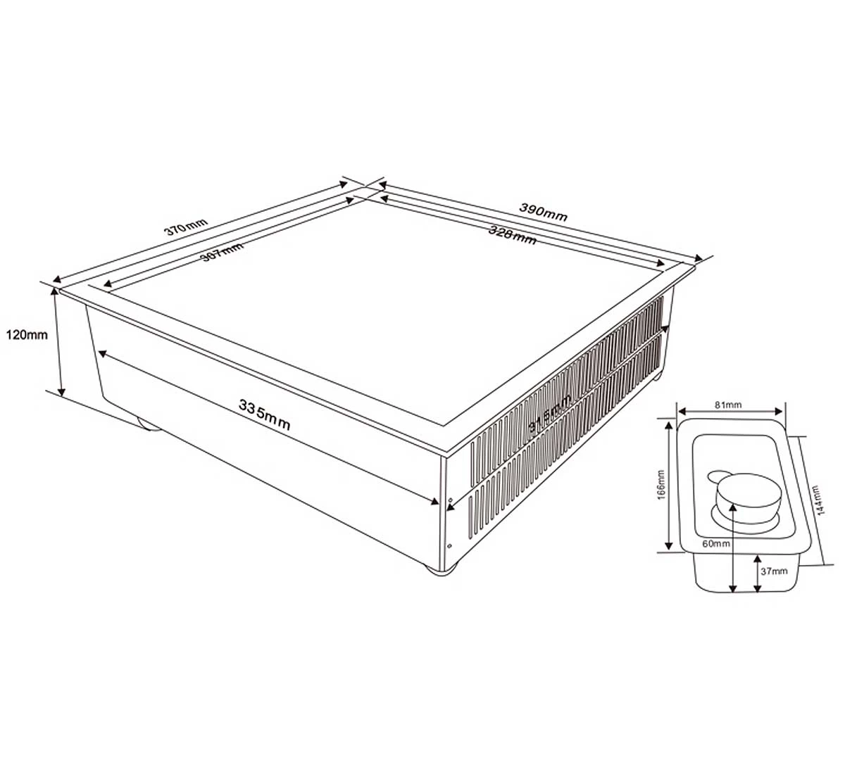 Edenox Placa De Inducción De Encastre IE-35 E 4 Edenox Placa De Inducción De Encastre IE-35 E - Imagen 2