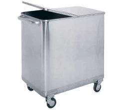 Fricosmos Contenedor Inox Con Tapa Y Ruedas Para Panadería