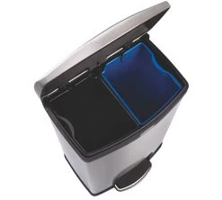 Rubbermaid Contenedor Slim Jim Inox Pedal Frontal 50 Litros