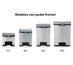 Rubbermaid Contenedor Slim Jim Inox Pedal Frontal 90 Litros -Buffalo Ventas rubbermaid contenedor slim jim metal pedal frontal 04