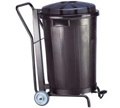 Llorca Cubo Goliat 95L Negro Con Ruedas Y Pedal