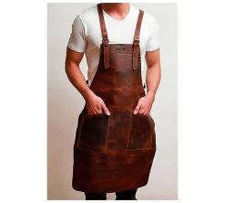 Vulcano Gres Delantal/Mandil De Piel DVG-2