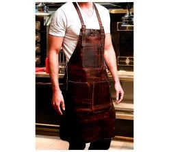 Vulcano Gres Delantal/Mandil De Piel DVG-3